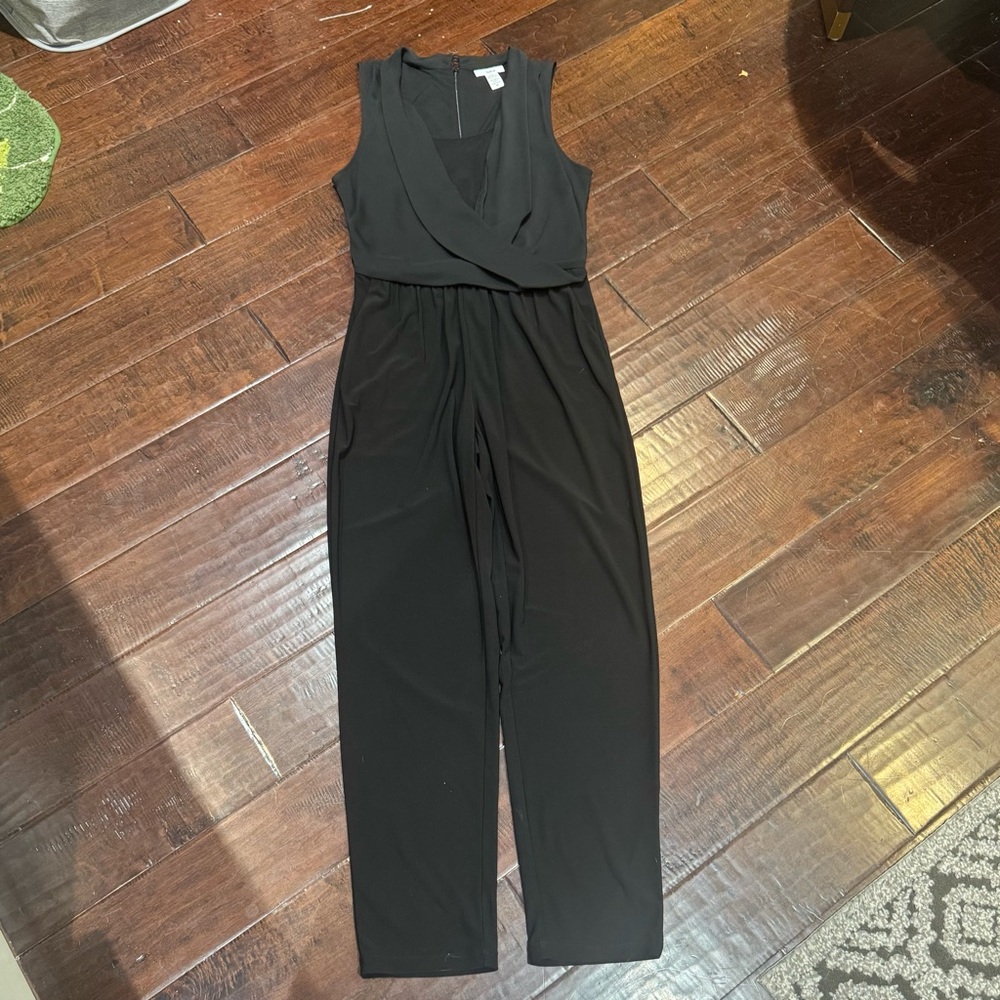 Bar III Black Halter Jumpsuit with Tie Waist